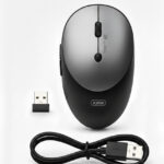 Jite Wireless Mouse 2.4Ghz  USB 3.0/2.0/1.1 best for 99% PC/Office computer (Black & Silver)